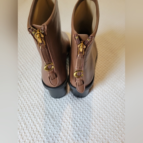Coach Elegant Brown Ankle Boots - Picture 7 of 15